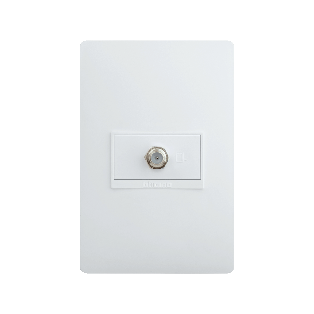 Placa interruptor sencillo de pared blanco, UL