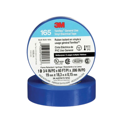 [CIN43] [CIN43] CINTA AISLANTE # 165 TEMFLEX AZUL 3/4 PULG.X60 3M