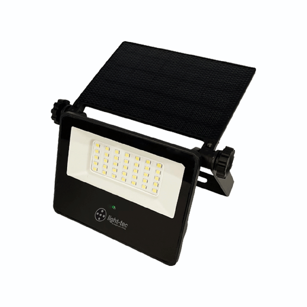 [L002102] [L002102] LAMPARA LED SOLAR TIPO REFLECTOR 5W DL C/SENSOR LIGHT TEC