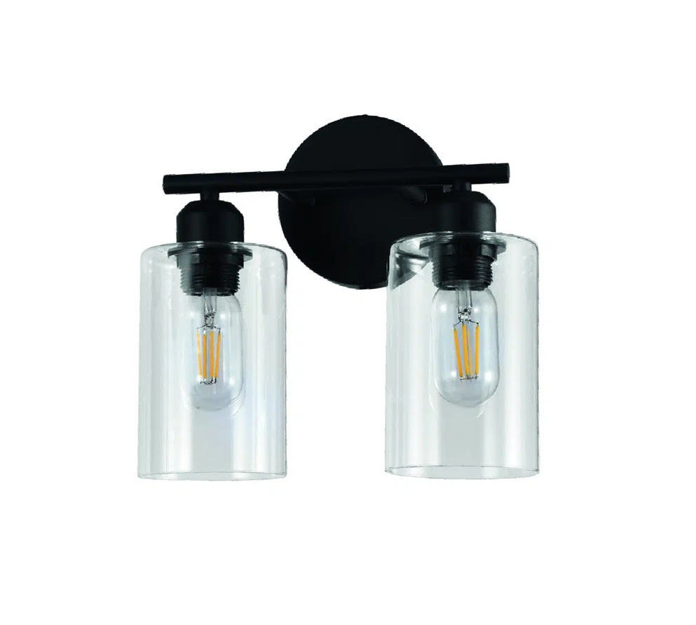 [L002278] [L002278] LAMPARA DE PARED S/B E27 2X40W NEGRA LC