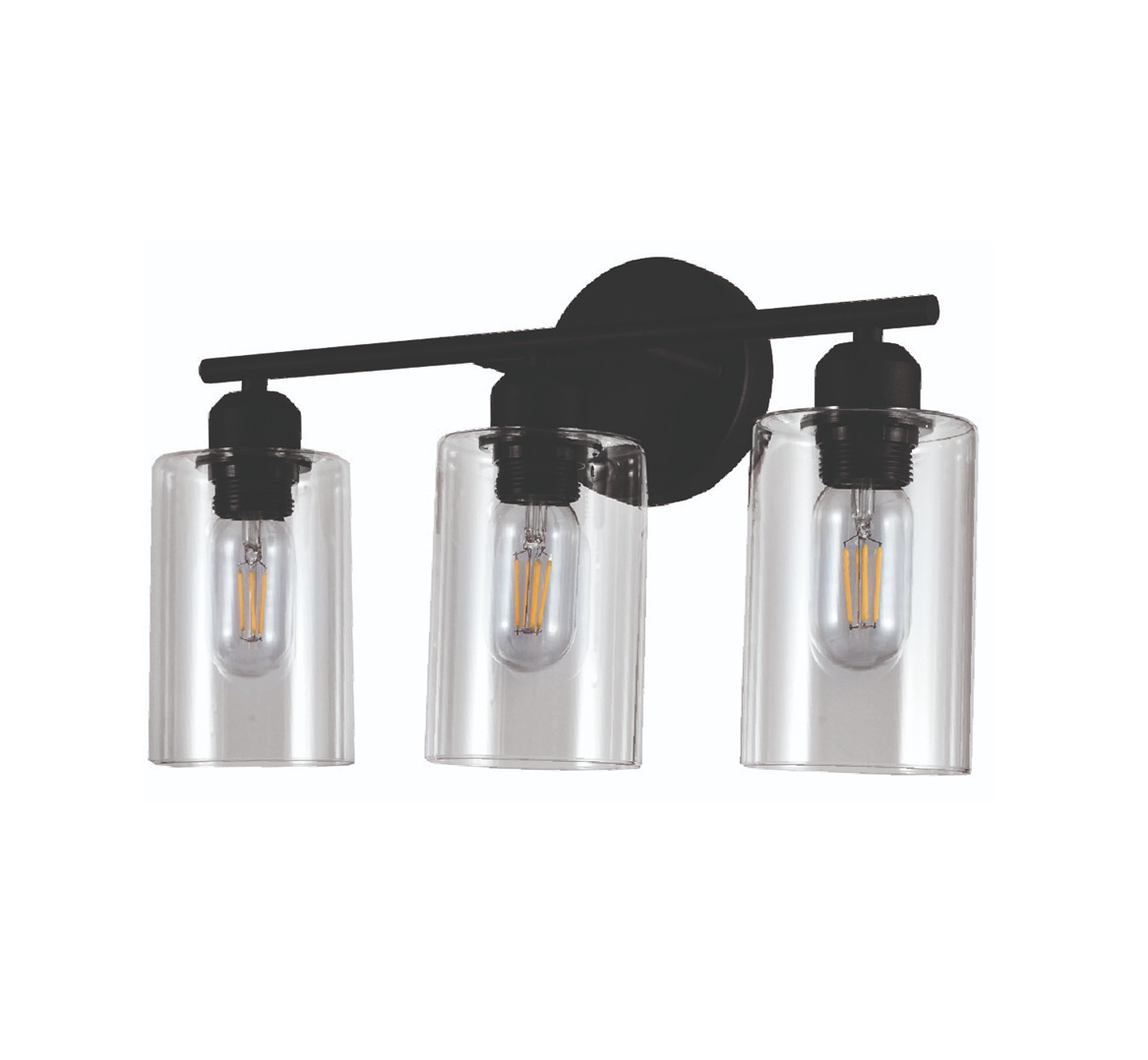 [L002279] [L002279] LAMPARA DE PARED S/B E27 3X40W NEGRA LC