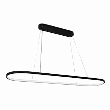 [L002287] LAMPARA COLGANTE LED 36W OVALADA 3000K MV NEGRA LC