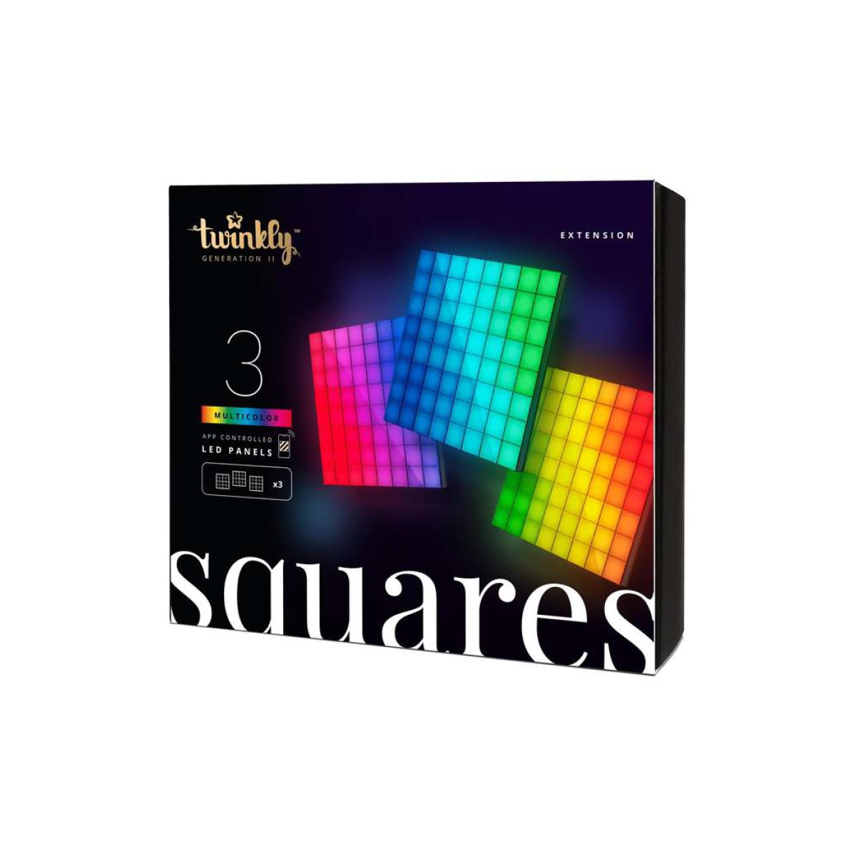 [L002334] PANEL LED CUADRADO 3 EXTENSIONES DE BLOQUES RGB MV TWINKLY