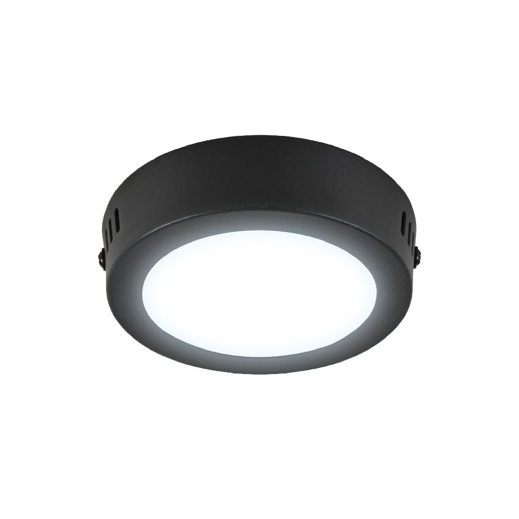 [L002395] LAMPARA LED PARA TECHO REDONDA 6W DL NEGRA TECNO LITE