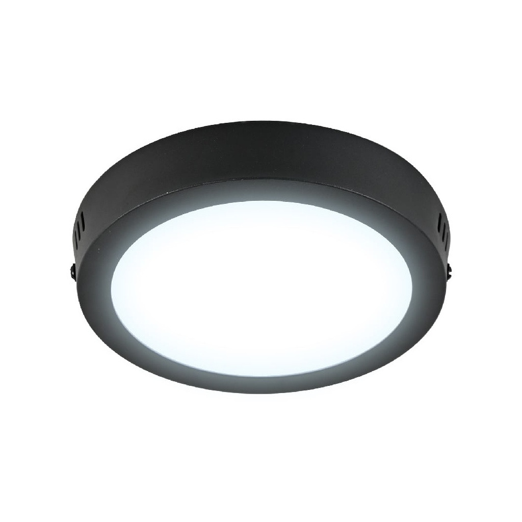 [L002396] LAMPARA LED PARA TECHO REDONDA 12W DL NEGRA TECNO LITE