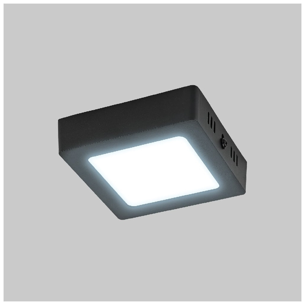 [L002399] LAMPARA LED PARA TECHO CUADRADA 6W DL NEGRA TECNO LITE