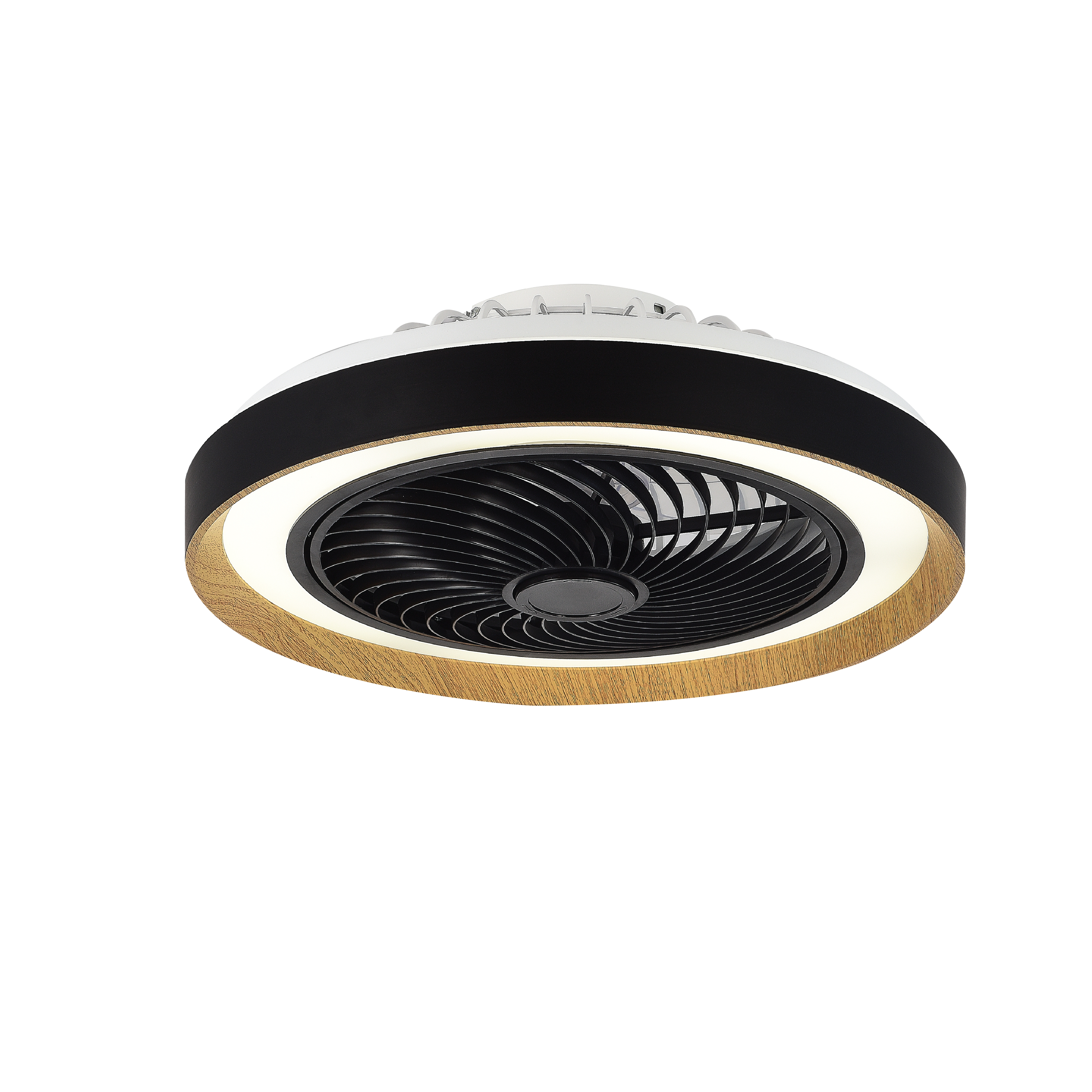 [VEN0140] VENTILADOR TECHO LED 37W 3000-6500K NEGRO/MADERA TECNOLITE